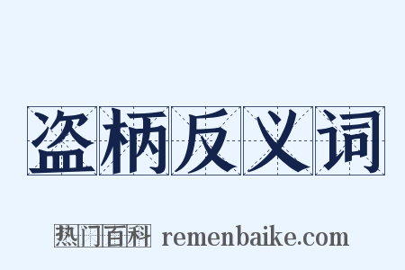 盗柄反义词是什么意思的图片
